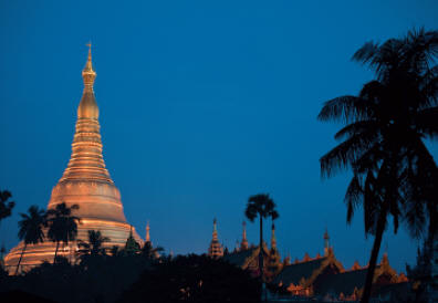 Famous Buddhist temple: the Shwedagon Pagoda, Yangon, Myanmar. Photo M. Mauthner, courtesy Pala International.