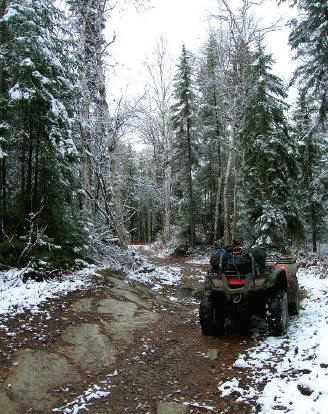 This trail was the only way to reach theBroken Hammer zone in October, 2006.B. Wilson photo.
