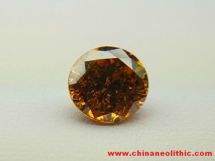 Red brown sphalerite round drill type ring gem faceted strong fire and strong refraction seven color,Sphalerite