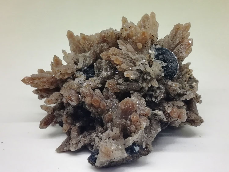 Inner Mongolia red crystal and Hematite, calcite mineral crystal gem stone ore samples,Hematite,Quartz