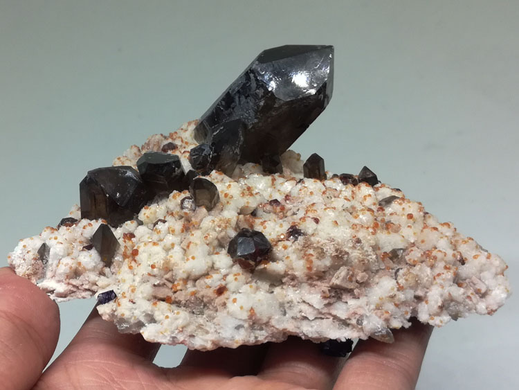 Eight face blue fluorite and crystal garnet mineral crystal gem stone ore material specimens,Fluorite,Quartz,Garnet