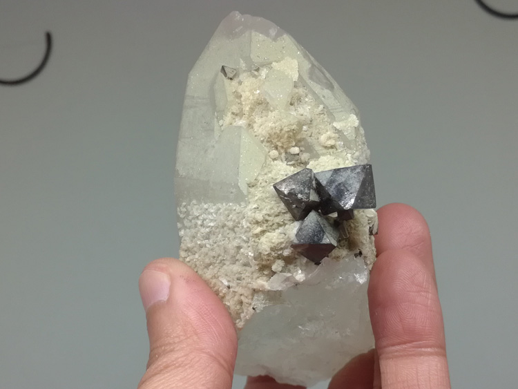 Eight surface and Quartz mineral crystal specimens of scheelite ore stone,Scheelite,Quartz
