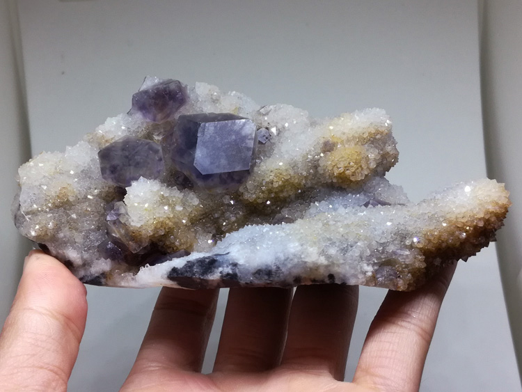 Rare twelve face purple Fluorite mineral crystal gem stone ornamental stone ore samples of new miner,Fluorite,Quartz