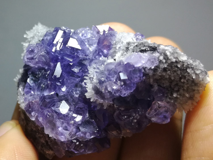 Purple blue fluorite brightness super mineral crystal gem stone ore samples,Fluorite,Quartz