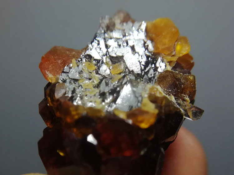 Smoky Quartz and manganese aluminum garnet mineral crystal gem stone ore samples,Garnet,Quartz