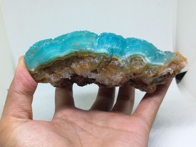 Super thick blue hemimorphic crystal mineral specimen gem stone ornamental stone ore,Hemimorphite