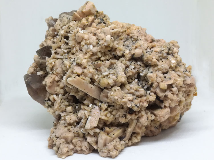 Laumontite and feldspar, rock crystal, mineral crystal gem stone specimens smoky quartz ore,Laumontite,Feldspar,Quartz