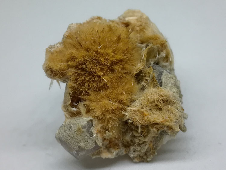 The new plush ball, unknown mineral, MIAROLITIC granitic pegmatite found only a few.,Stilbite