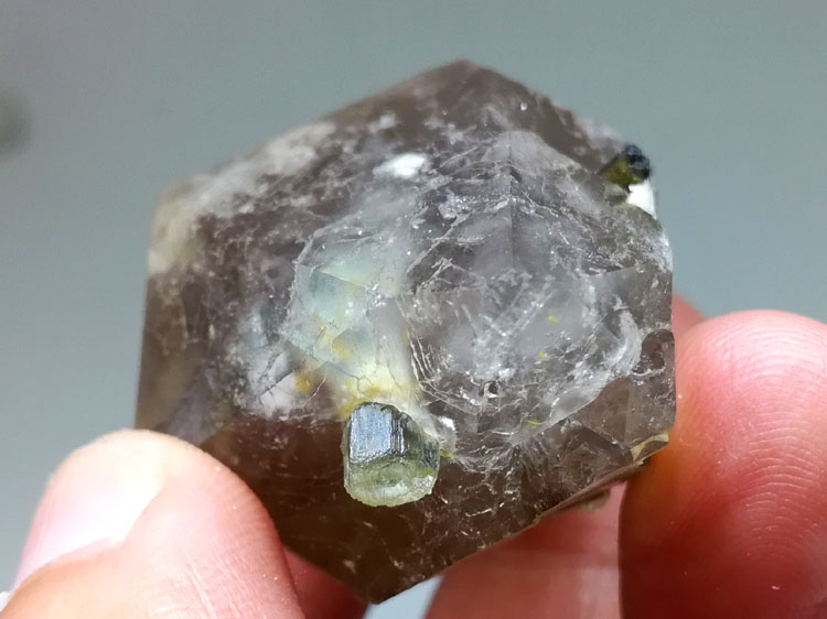 Fujian's new Aquamarine and smoky quartz crystal gem stone ore mineral samples,Aquamarine,Quartz