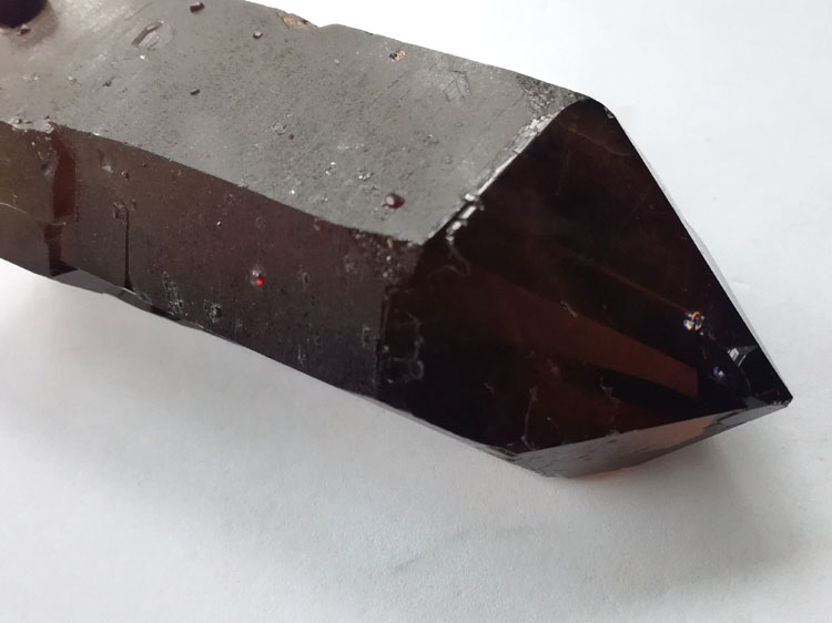 Manganese Garnet and black smoke quartz mineral crystal gem specimens stone ore,Quartz,Garnet