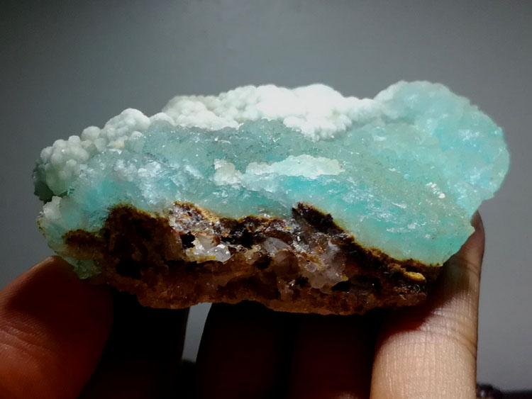 Rare white and blue two color Hemimorphite crystal paragenetic mineral specimens Crystal Gemstone ra,Hemimorphite