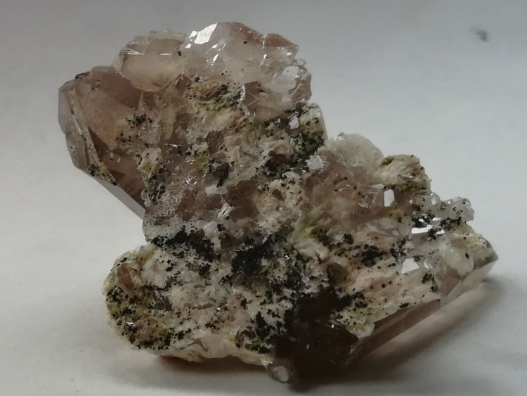 Standard double-ended complete Smoke Quartz and feldspar symbiotic mineral specimens Crystal gemston,Quartz,Feldspar