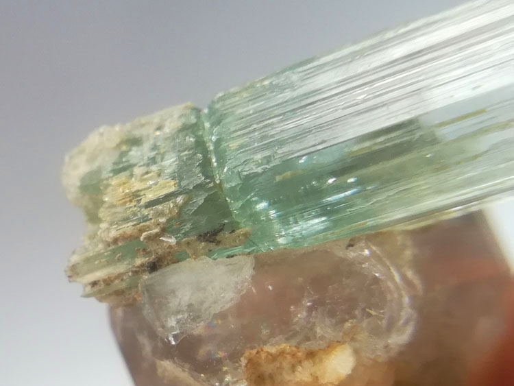 New Aquamarine beryl and Smoky Quartz symbiotic mineral specimens Crystal Gemstone protolith,Aquamarine,Quartz