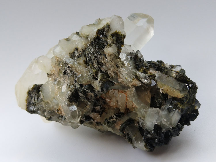 Epidote,Quartz Mineral Specimens Mineral Crystals Gem Materials,Epidote,Quartz