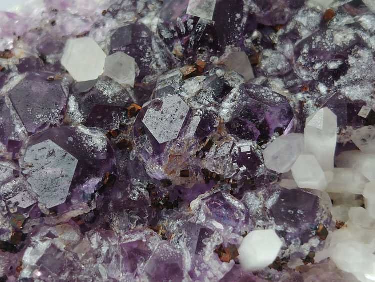Purple fluorite yellow iron Symbiotic mineral specimens Mineral crystals Crystal Cluster Raw Stone O,Fluorite,Pyrites