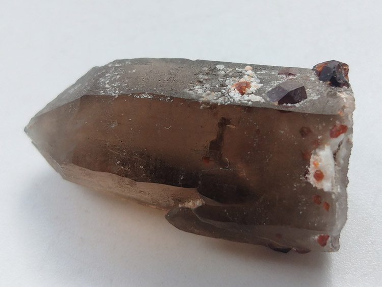 Inclusions Garnet Spessartine,Smoky Quartz Mineral Specimens Mineral Crystals Gem Materials,Garnet,Quartz