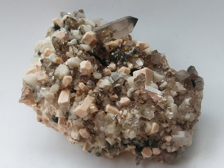 Microcline Feldspar albite and quartz symbiotic mineral specimens Crystal gemstone raw ore or,Feldspar,Quartz
