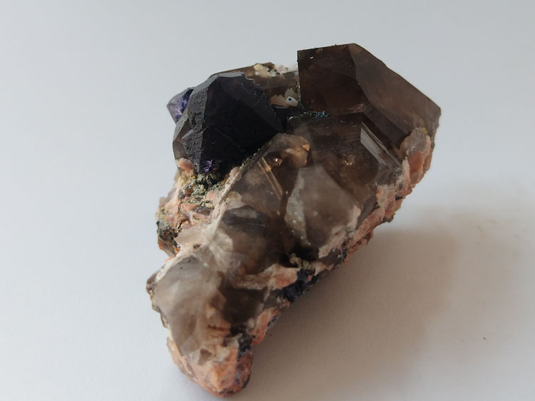Fluorite, Smoky Quartz Mineral Specimens Mineral Crystals Gem Materials,Fluorite,Quartz