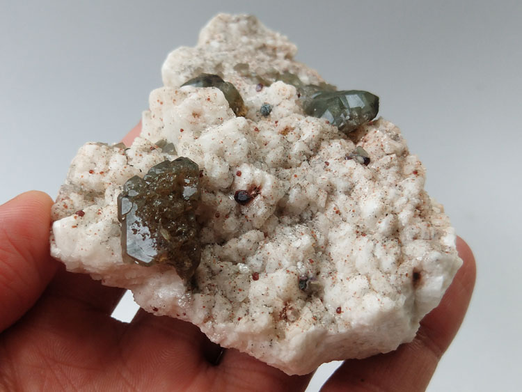 Green Quartz Garnet Spessartine Spessartite Albite,Feldspar Mineral Specimen Crystal Gem,Quartz,Garnet,Feldspar