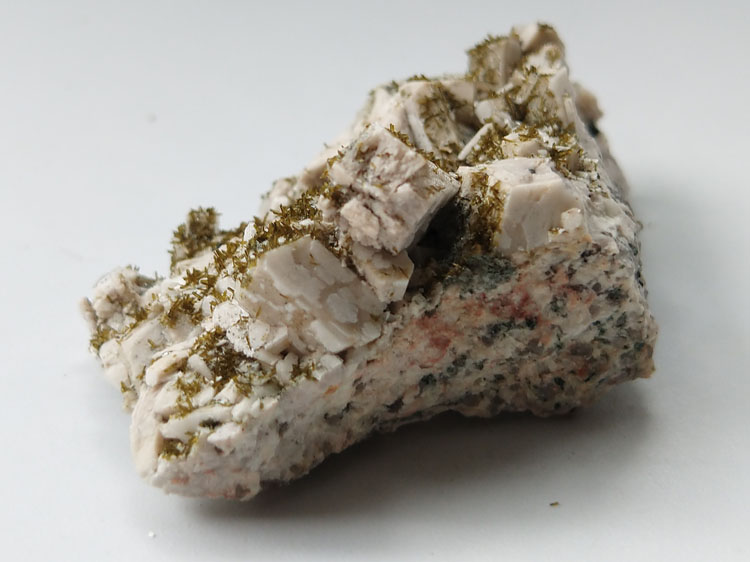 Epidote,Microcline,Plagioclase Feldspar Mineral Specimen Crystal Gem,Epidote,Feldspar