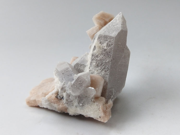 Unknown mineral Smoky Quartz Microcline,Plagioclase,Feldspar Mineral Specimen Crystal Gem,Quartz,Feldspar